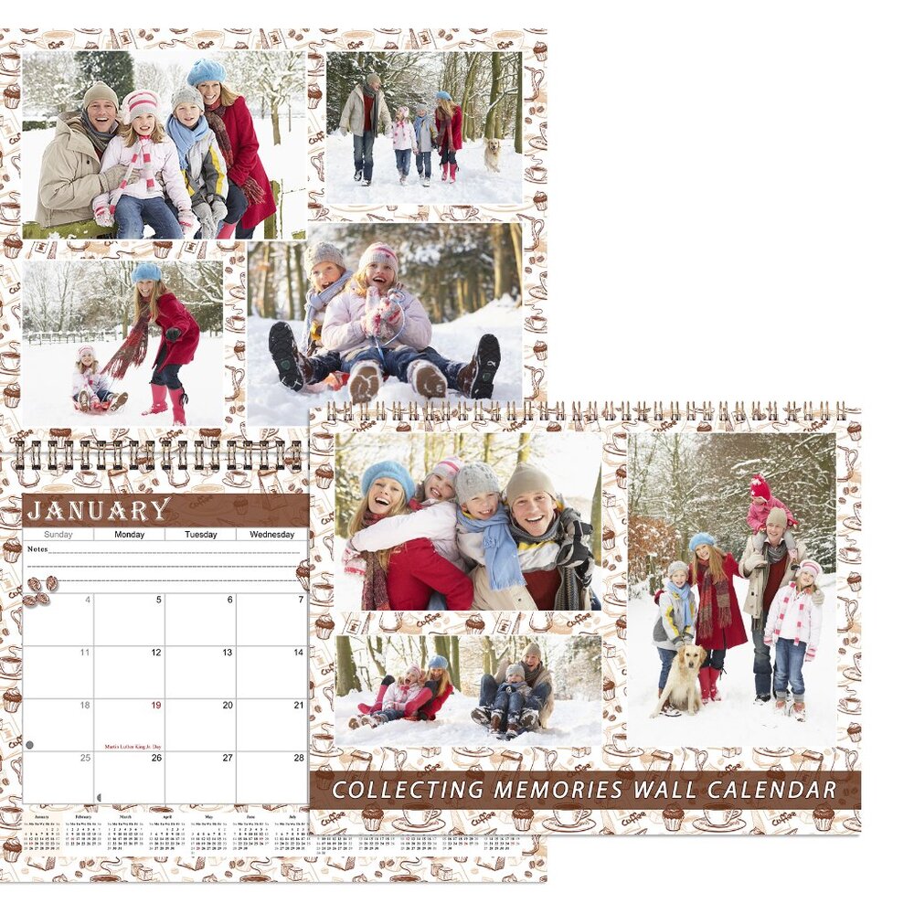 2027 Scrapbook Wall Calendar Spiral-bound - 12 Months Desktop #013